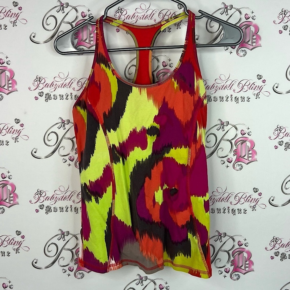 Calvin Klein performance quick dry top shirt water color Multicolor Tank Top